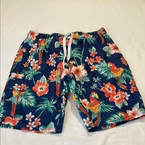 KANU SURF SIZE M Tropical Blue Floral Men's Swim Shorts